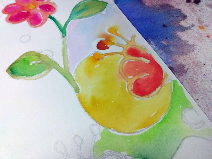 用水彩和刻字机制作夏日花朵卡片,DIY手绘教程-第6张图片-趣作屋 用水彩和刻字机制作夏日花朵卡片,DIY手绘教程-第6张图片-趣作屋