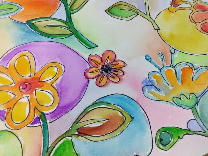 用水彩和刻字机制作夏日花朵卡片,DIY手绘教程-第7张图片-趣作屋 用水彩和刻字机制作夏日花朵卡片,DIY手绘教程-第7张图片-趣作屋