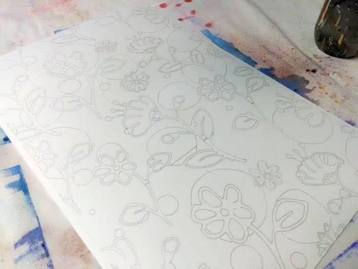 用水彩和刻字机制作夏日花朵卡片,DIY手绘教程-第5张图片-趣作屋 用水彩和刻字机制作夏日花朵卡片,DIY手绘教程-第5张图片-趣作屋