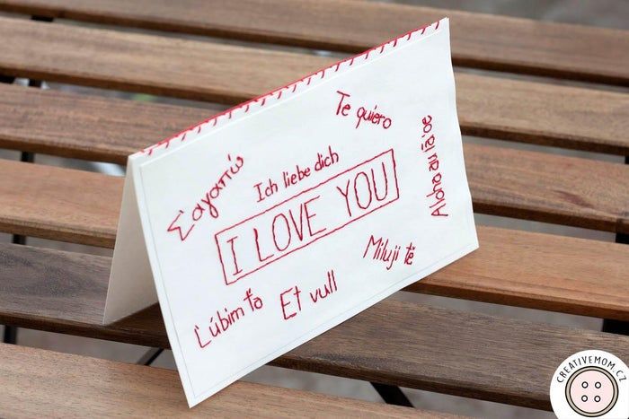 多语言爱心卡片手工制作教程，附详细刺绣步骤-第1张图片-趣作屋