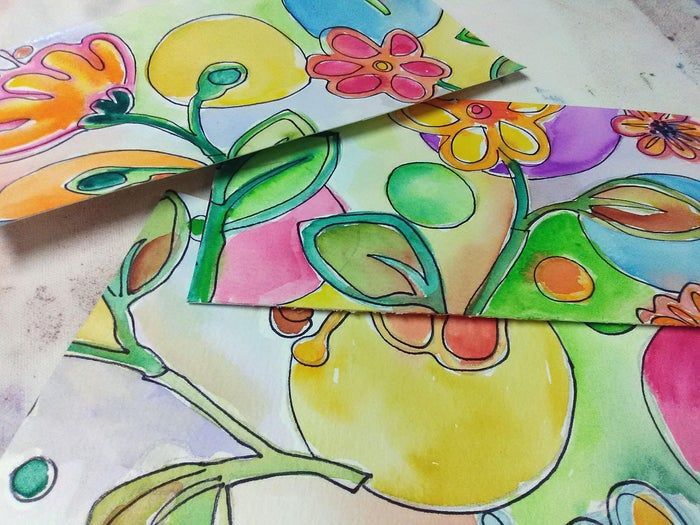 用水彩和刻字机制作夏日花朵卡片,DIY手绘教程-第8张图片-趣作屋 用水彩和刻字机制作夏日花朵卡片,DIY手绘教程-第8张图片-趣作屋