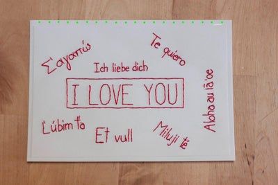 多语言爱心卡片手工制作教程，附详细刺绣步骤-第11张图片-趣作屋