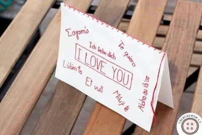 多语言爱心卡片手工制作教程，附详细刺绣步骤-第2张图片-趣作屋