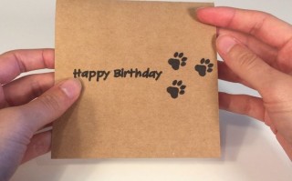 手工制作个性化狗狗生日贺卡教程
