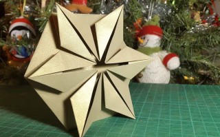 DIY节日贺卡制作教程，六边形立体星形贺卡轻松上手