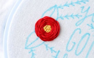 带法式结刺绣花朵制作教程