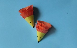 超可爱小刺猬纸艺手工制作教程，适合家庭亲子互动