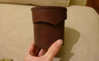 手工制作皮质收纳盒教程，简单易学还能当笔筒用