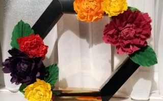超简单纸花手工制作教程，30厘米彩色墙面装饰DIY