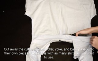 用废弃衬衫DIY拼接衬衫教程