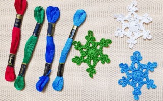 五分钟手工钩针雪花教程，轻松打造圣诞氛围