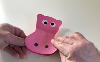 手工制作趣味弹出式河马卡片教程