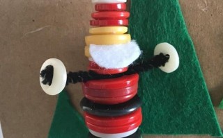 创意手工：低成本制作纽扣圣诞老人与雪人