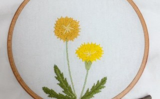 手工刺绣蒲公英花朵教程｜初学者也能掌握的刺绣技巧