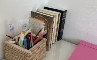 用冰淇淋棒制作环保笔筒的创意教程