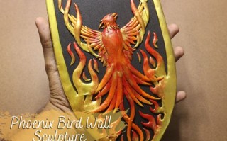 立体凤凰墙雕手工制作教程-低成本家庭DIY装饰品