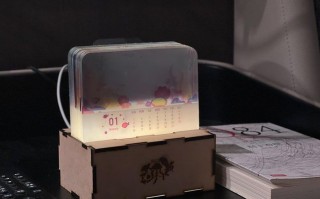 手工制作海洋保护主题亚克力日历灯教程