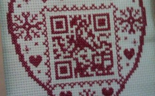 圣诞节手工十字绣二维码礼物制作教程