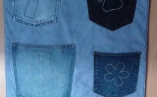 旧牛仔裤改造DIY：自制收纳袋和阅读靠枕教程