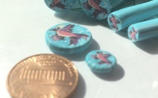 Fimo黏土微型装饰品制作教程-凤凰耳环DIY全过程