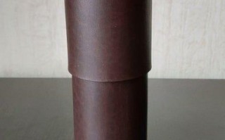 手工制作圆柱形皮革收纳套教程，简单实用的DIY方法