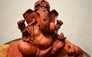 环保黏土自制象头神雕塑教程