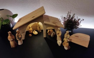 低成本自制现代圣诞马槽教程