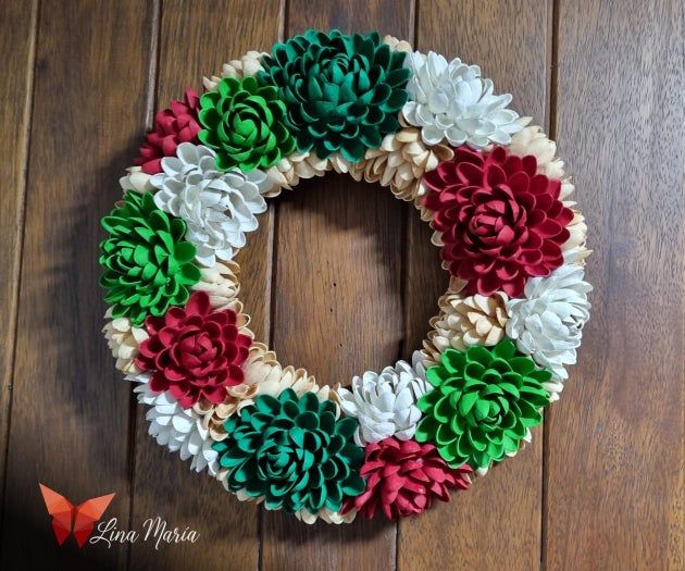 低成本开心果壳圣诞花环DIY教程-第1张图片-趣作屋