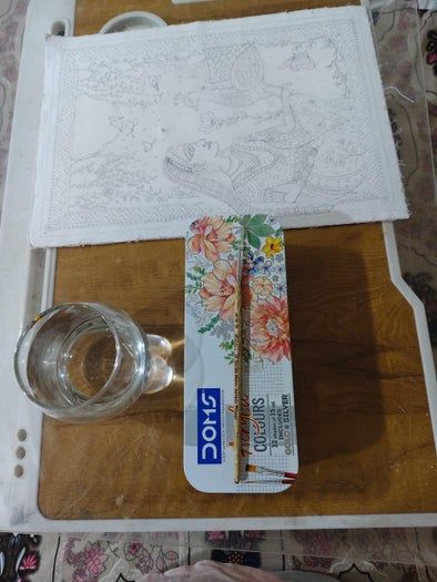 手工制作印度传统融合艺术画教程-第22张图片-趣作屋