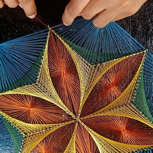 用线做图案的创意手工教程,零基础也能轻松上手-第33张图片-趣作屋 用线做图案的创意手工教程,零基础也能轻松上手-第33张图片-趣作屋