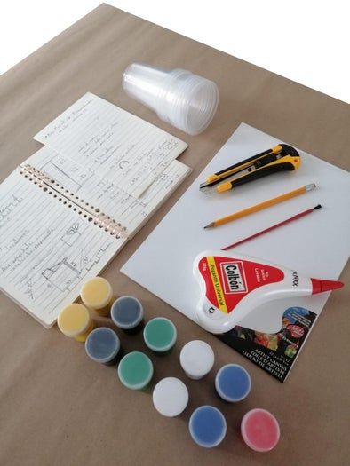 用废纸DIY人脸拼贴画的环保手工教程-第5张图片-趣作屋