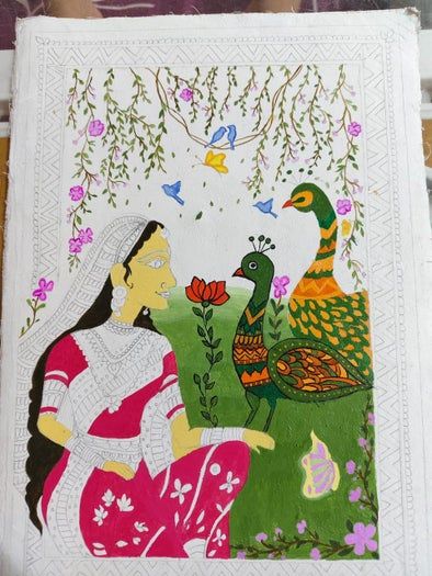 手工制作印度传统融合艺术画教程-第25张图片-趣作屋