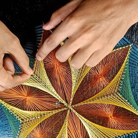 用线做图案的创意手工教程,零基础也能轻松上手-第34张图片-趣作屋 用线做图案的创意手工教程,零基础也能轻松上手-第34张图片-趣作屋