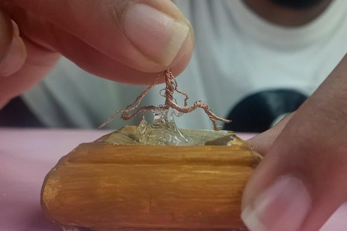 零成本铜丝变盆景树，手把手教你打造迷你艺术-第17张图片-趣作屋