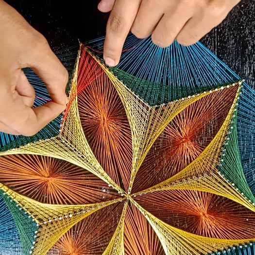 用线做图案的创意手工教程,零基础也能轻松上手-第35张图片-趣作屋 用线做图案的创意手工教程,零基础也能轻松上手-第35张图片-趣作屋