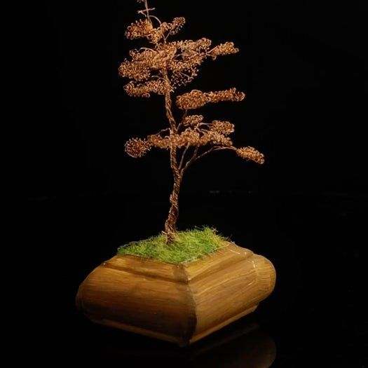 零成本铜丝变盆景树，手把手教你打造迷你艺术-第22张图片-趣作屋