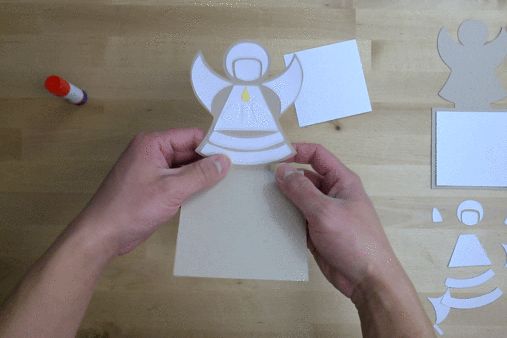 亲手制作圣诞天使立体贺卡,传递心意的温馨手工教程-第11张图片-趣作屋
