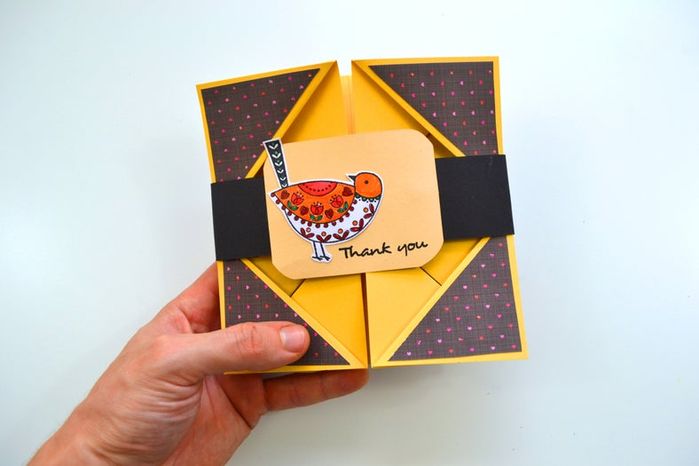 手工制作感恩节餐巾折叠贺卡教程-第3张图片-趣作屋