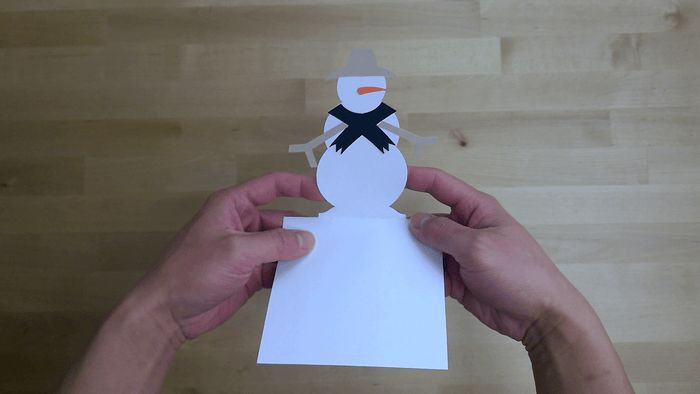 手工制作立体雪人贺卡教程,轻松打造圣诞惊喜-第6张图片-趣作屋