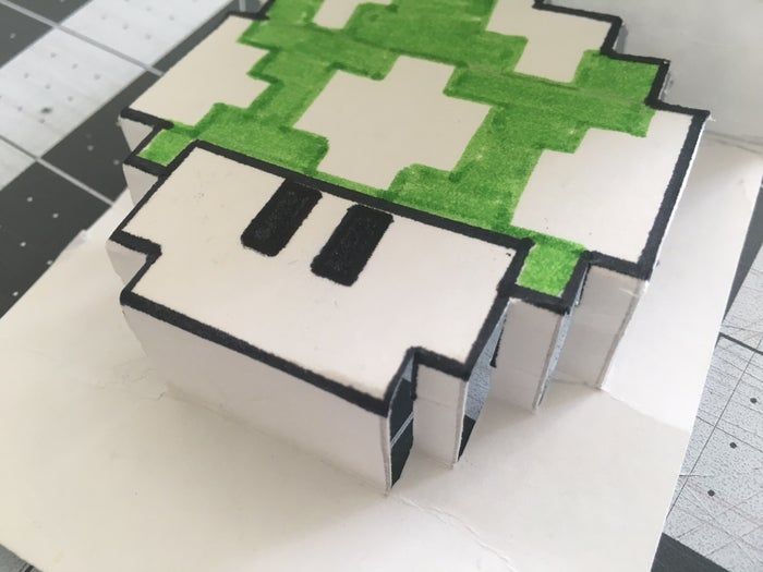 零基础也能做！像素立体贺卡DIY教程-第13张图片-趣作屋