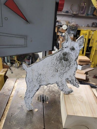 DIY激光雕刻木质圣诞狗狗装饰教程-第1张图片-趣作屋