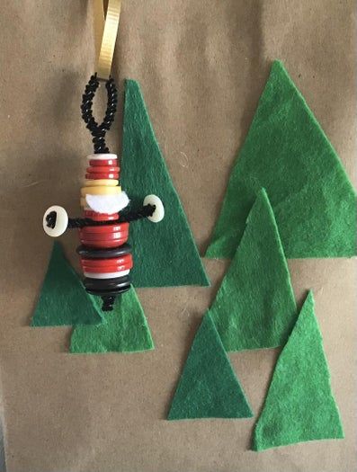 创意手工：低成本制作纽扣圣诞老人与雪人-第28张图片-趣作屋