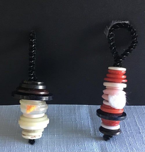 创意手工：低成本制作纽扣圣诞老人与雪人-第3张图片-趣作屋