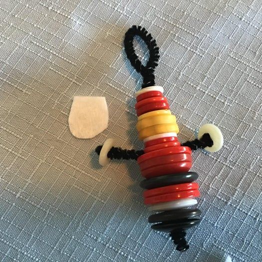 创意手工：低成本制作纽扣圣诞老人与雪人-第21张图片-趣作屋