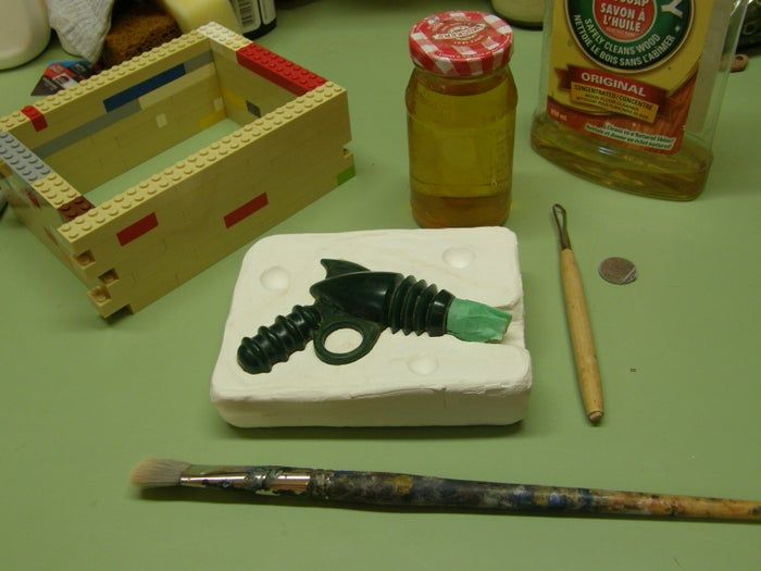 自制蜡模射线枪教程：石膏模具与高温烧制全流程-第11张图片-趣作屋