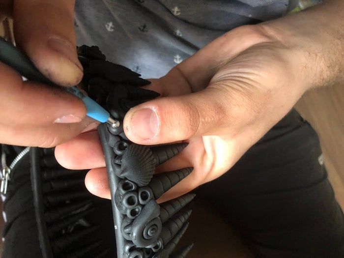 手工制作美人鱼皇冠教程：软陶造型技巧与步骤-第29张图片-趣作屋