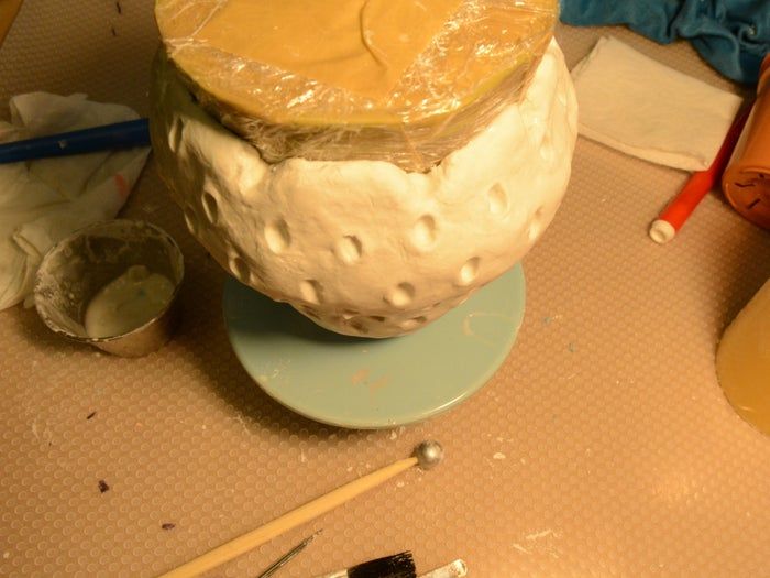 草莓造型花盆手工制作教程:风干黏土DIY创意容器-第23张图片-趣作屋 草莓造型花盆手工制作教程:风干黏土DIY创意容器-第23张图片-趣作屋