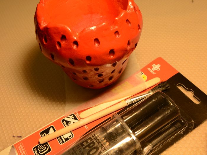 草莓造型花盆手工制作教程:风干黏土DIY创意容器-第30张图片-趣作屋 草莓造型花盆手工制作教程:风干黏土DIY创意容器-第30张图片-趣作屋