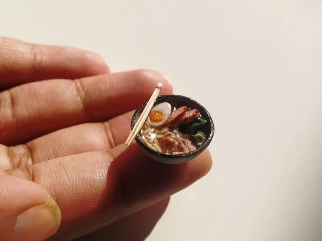 自制黏土微缩拉面碗教程-低成本DIY步骤详解-第1张图片-趣作屋