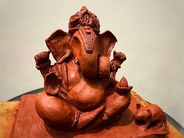 环保黏土自制象头神雕塑教程-第1张图片-趣作屋